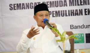 Wakil Gubernur Jawa Barat Uu Ruzhanul Ulum ketika peringati momen sumpah pemuda