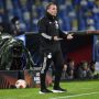 Pelatih Leicester City Brendan Rodgers bereaksi saat menyaksikan laga penyisihan Grup C Liga Europa antara Napoli vs Leicester di Diego-Maradona Stadium, Naples, Kamis (9/12/2021). ANTARA/AFP/Alberto Pizzoli