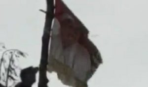 Bendera Bergambar Habib Rizieq Shihab Berkibar di Gunung Semeru bendera HRS