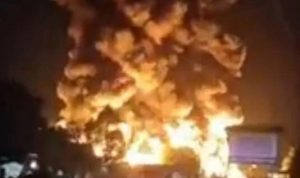 kebakaran gudang BBM