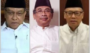 As'ad Said Ali (Kanan) dan dua kandidat calon ketua PBNU