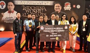 Bantuan untuk korban Bencana Semeru di berikan oleh PB Wushu Indonesia dan Yellow Clinic