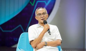 Direktur Jenderal Perdagangan Dalam Negeri, Oke Nurwan ketika memberikan keterangan mengenai pasokan kedelai (Biro Humas Kemendag)