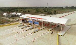Gerbang tol akses ke Bandara Kertajati, Kabupaten Majalengka, Jawa Barat. ANTARA/HO-Humas ASTRA Cipali