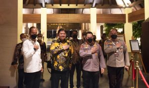 Menko Airlangga Hartarto bersama TNI dan Polri terus berkolaborasi untuk menciptakan keamanan negara dan penanganan Covid-19