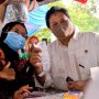 Menko Airlangga Hartarto tengah melakukan konjungan kerja pada pelaksanaan operasi pasar