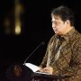 Menteri Koordinator Bidang Perekonomian airlangga Hartarto ketika memberikan sambutan pada pembukaan presidensi G20