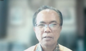 Tangkapan layar Pelaksana tugas Dirjen Bimas Kristen Kementerian Agama Dr Pontus Sitorus MSi dalam dialog di Jakarta, Jumat (24/12/2021). (ANTARA/Indriani)