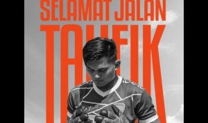 Unggahan dukacita atas meninggalnya kiper Tornado FC Taufik Ramsyah. Foto: ANTARA/Instagram/Tornado FC.