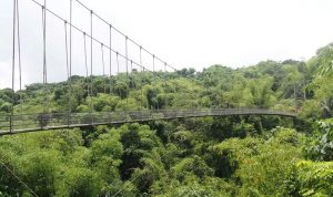 Jembatan Gantung Winduhaji, Kabupaten Kuningan. Foto: M Taufik/Radar Kuningan.