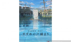 Key visual teaser untuk "Suzume no Tojimari" (2022). (Twitter/shinkaimakoto)