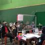 Kegiatan vaksinasi warga di GOR Desa Cicalengka Wetan, Kecamatan Cicalengka, Kabupaten Bandung.
