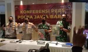 Konferensi pers, terkait kecelakaan lalu lintas di Nagreg. (Foto: Sandi Nugraha/Jabar Ekspres)