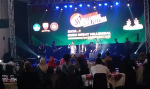 Pelaksanaan acara seminar Indonesian Milenial Teacher Festival (IMTF) di Kabupaten Sumedang. (Jabar Ekspres)