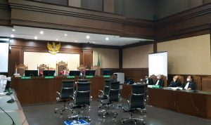 Sidang kasus korupsi di PT ASABRI, muncul tuntutan pidana mati. (Ridwan/JawaPos.com)
