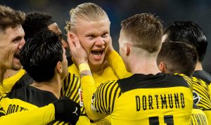 Haaland Bulatkan Tekad, City Paling Depan Ketimbang Real Madrid? Erling Haaland. (@BVB/Twitter)