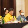 Ketua DPP Partai Golkar airlangga Hartarto ketika melakukan konsolidasi Partai di Semarang