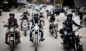 Komunitas Motor Reborn Indonesia ketika melakukan turing ke Kidang Pananjung Pangandaran belum lama ini