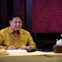 Menko Airlangga Hartarto ketika memberikan keterangan mengenai perkembangan Covid-19
