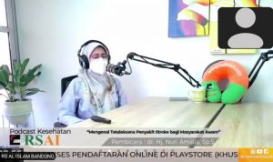 Dokter spesialis syaraf RS Al Islam Bandung, dr Nuri Amalia saat menjadi salah satu nara sumber dalam acara talkshow virtual yang diselelnggarakan RS Al Islam.