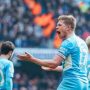 Gelandang Manchester City, Kevin de Bruyne merayakan kemenangan. (@mancity/instagram)