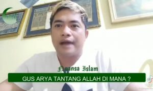 Tangkapan layar video Gus Arya yang bernarasi "Gus Arya Tantang Allah Dimana?" (Jabar Ekspres)