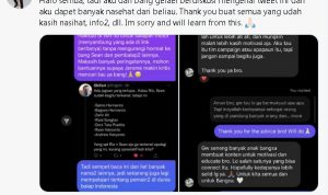 Tangkapan layar cuitan permintaan maaf Jerome Polin di Twitter.