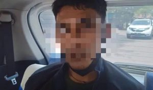 Salah satu pelaku perampokan dan penganiayaan di Cirebon, yang tertangkap Polisi. (Radar Cirebon)