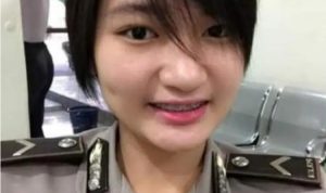 Briptu Christy yang sudah kembali ke Manado untuk mempertanggung jawabkan perbuatannya.