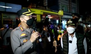 Forkopimda) Kabupaten Bandung menggelar patroli PPKM Level 3 pada Rabu (16/2) malam.