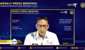 Sandiaga Uno Beberkan 3 Potensi Bisnis di Masa Depan Tangkapan layar Menteri Pariwisata dan Ekonomi Kreatif Sandiaga Uno dalam keterangan Weekly Press Briefing, Jakarta, Senin (31/1/2022). ANTARA/M. Baqir Idrus Alatas