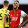 Penyerang Arsenal Pierre-Emerick Aubameyang. (David Klein/Reuters/Antara)