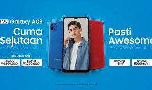 Samsung menawarkan produk barunya Samsung Galaksi A03 yang mumpuni untuk menunjang para konten creator dengan harga hanya sejutaan