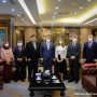 Airlangga Hartarto ketika menerima kedatangan Presiden COP26 dan Duta Besar Inggris dan Timor Leste