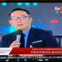 Gubernur Jawa Barat Ridwan Kamil saat menjadi pembicara Dialog Kebangsaan bertemakan Indonesia Bangkit di TVOne, Senin (14/2).