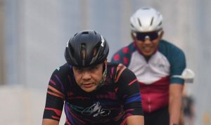 Gubernur Jawa Tengah saat bersepeda. (Foto: Antara)