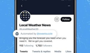 Ilustrasi: Akun Twitter bot kini diberi label. (TheVerge)