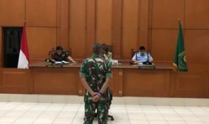 Ilustrasi persidangan Kolonel Priyanto (Istimewa)