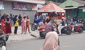 Lokasi kejadian, saat seorang ibu meninggal karena antre minyak goreng. (Foto : Polres Berau)