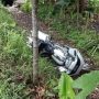 Motor gede (moge) yang diduga menabrak sepasang anak kembar. Foto: Ist via InfoJawabarat/IG