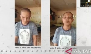 Tangkapan layar video pengakuan penghuni kerangkeng yang mengalami penyiksaan. (ANTARA/Muhammad Zulfikar).