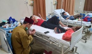 Kondisi santri yang mengalami keracunan sat dirawat di RS tamrin Cileungsi. ist