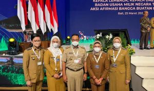 Bupati Purwakarta Anne Ratna Mustika, turut hadiri dalam acara Bussines Matching belanja produk dalam negeri dan UMKM 2022.