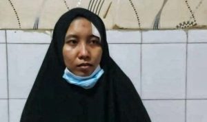 Fitri Arni Matondang, wanita yang nekad Tabrakan motornya ke kantor Polisi. (dok Polres PematangSiantar)