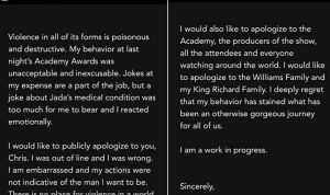 Akui Salah, Will Smith Unggah Permintaan Maaf Pada Chris Rock di Instagram