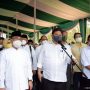 Menko Airlangga Hartarto ketika menghadiri Harlah NU di Muara Enim