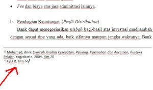 cara membuat footnote