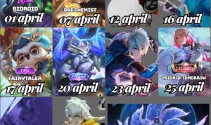 Daftar skin hero ML yang rilis bulan April (instagram @grangerml.2)
