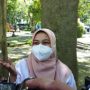 Teti Hendriani saat memberi paparan kepada wartawan di acara Bandung Menjawab, di Balai Kota Bandung, Rabu (13/4).