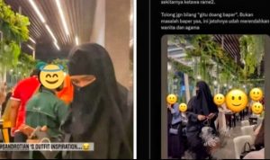 Tangkapan layar video yang diunggah pemilik brand Skincare ternama dinilai lecehkan cadar